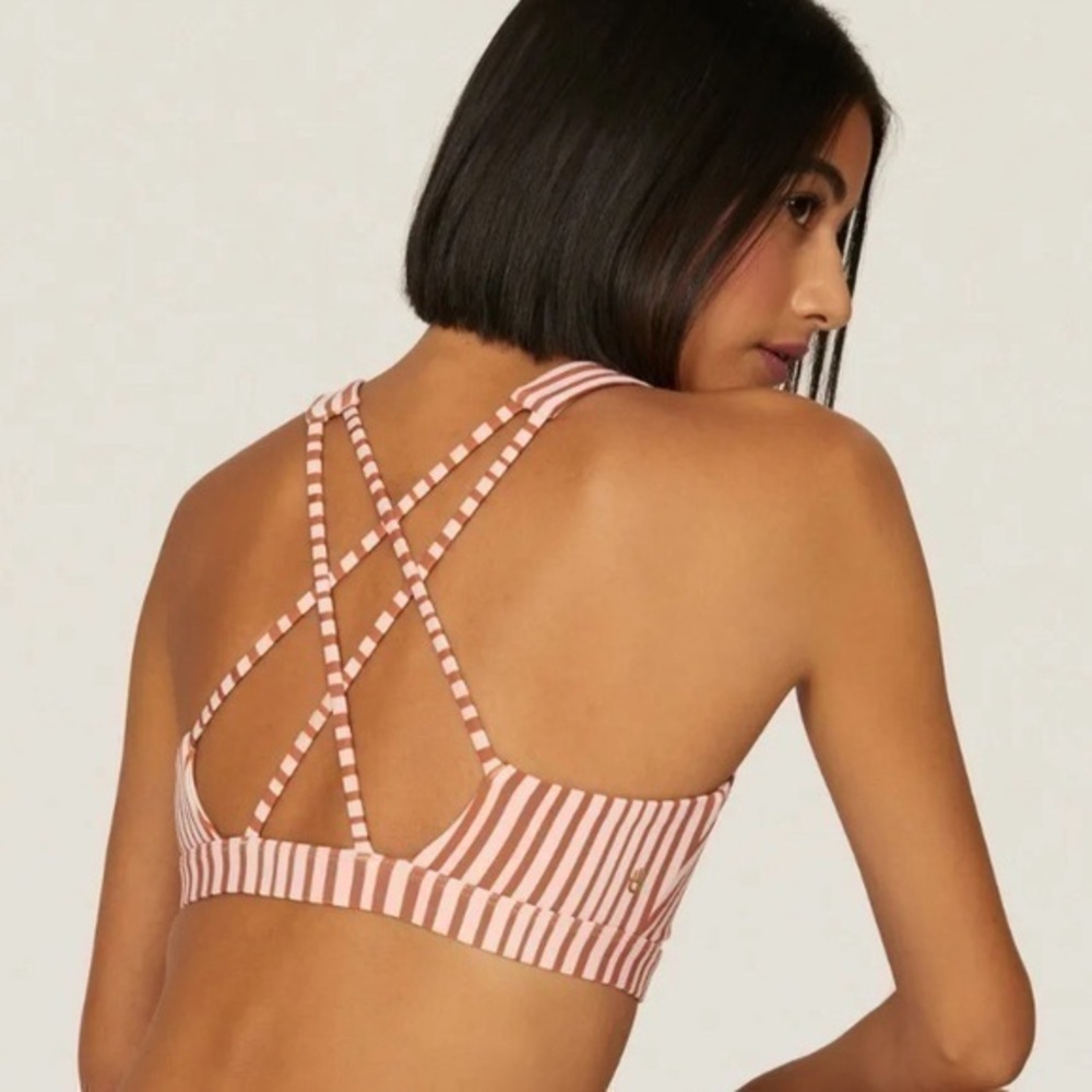 NWOT Spiritual Gangster Striped Strappy Sports Bra - XS